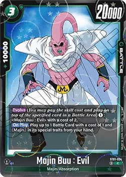 Majin Buu : Evil (ST01-034) (V.2 – Common) – Story Booster 01 [Fusion World] – Near Mint – EN