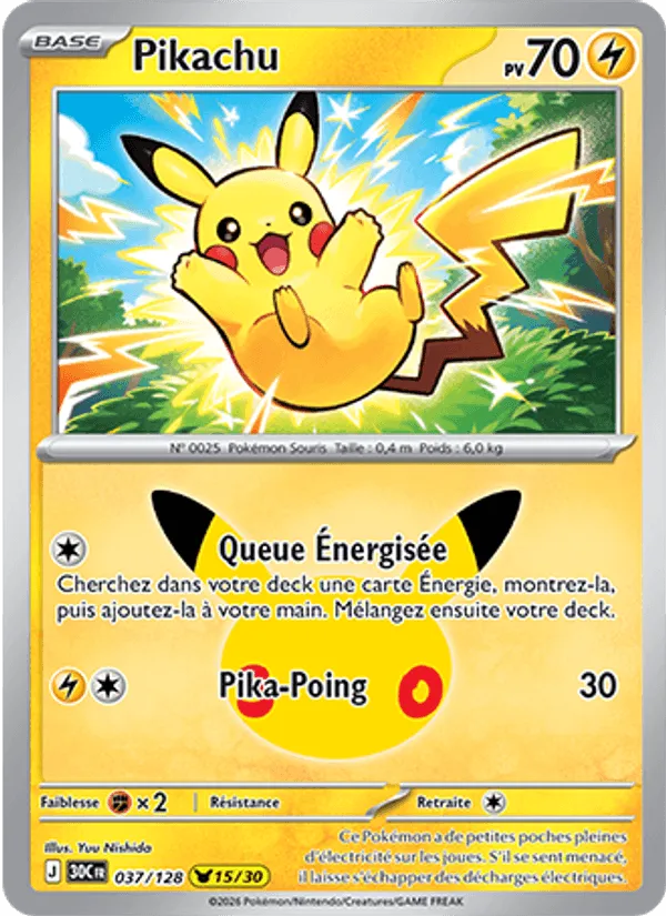 Pikachu – 30th Celebration (037) – Near Mint – FR