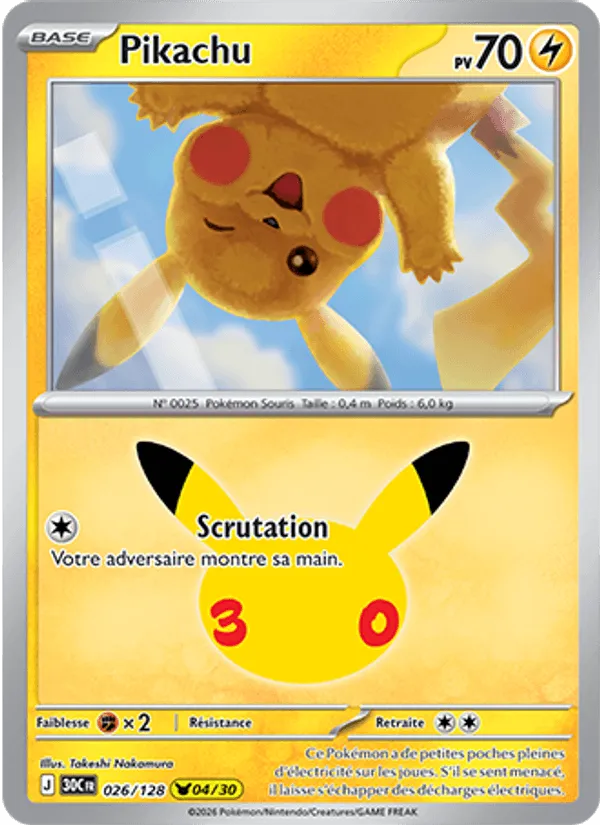 Pikachu – 30th Celebration (026) – Near Mint – FR