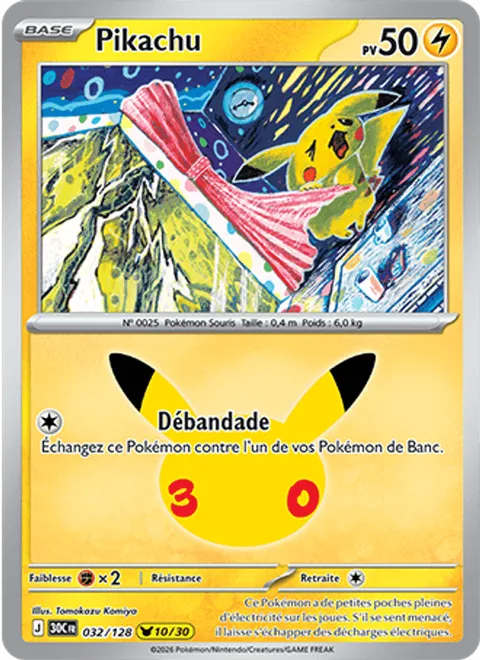 Pikachu – 30th Celebration (032) – Near Mint – FR