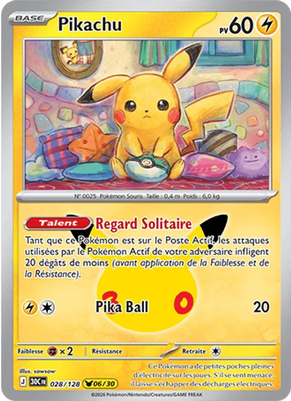 Pikachu – 30th Celebration (028) – Near Mint – FR