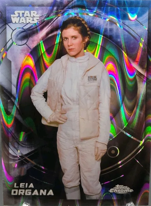 2026 Topps Chrome Star Wars #183 Leia Organa Raywave Refractor – Near Mint