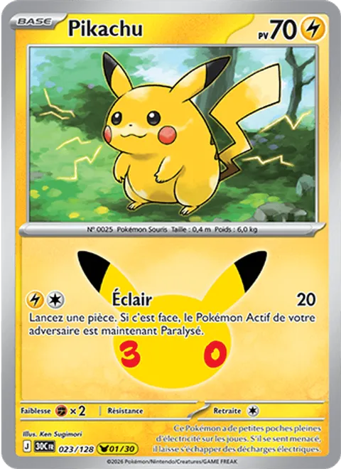 Pikachu – 30th Celebration (023) – Near Mint – FR