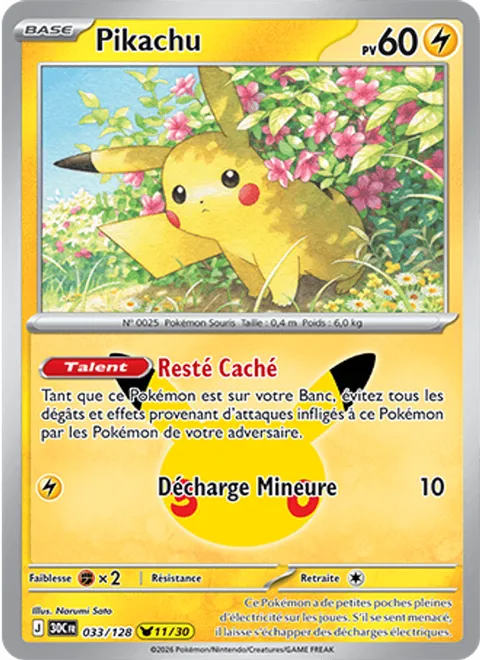Pikachu – 30th Celebration (033) – Near Mint – FR
