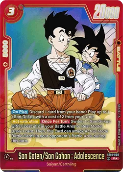 Son Goten/Son Gohan : Adolescence (ST01-008) (V.2 – Feature Rare) – Story Booster 01 [Fusion World] – Near Mint – EN
