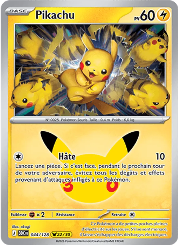 Pikachu – 30th Celebration (044) – Near Mint – FR